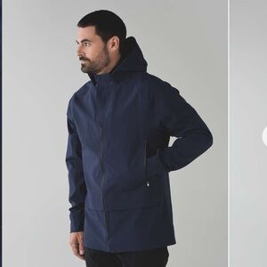 Lululemon Palindro Rain Jacket Deep Navy / Heathered Black size XXL